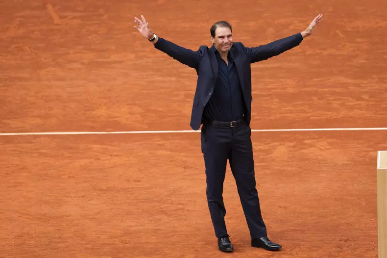 Hommage à Rafael Nadal lors des internationaux de France de tennis à Rolnd Garros