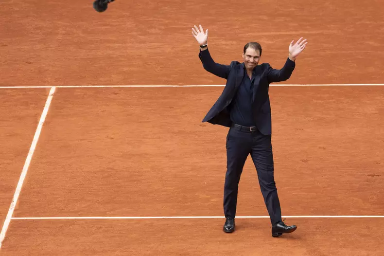 Hommage à Rafael Nadal lors des internationaux de France de tennis à Rolnd Garros