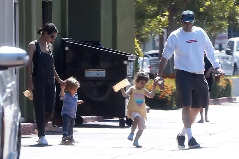 *EXCLUSIVE* Ashton Kutcher and Mila Kunis enjoy their morning out with their kids