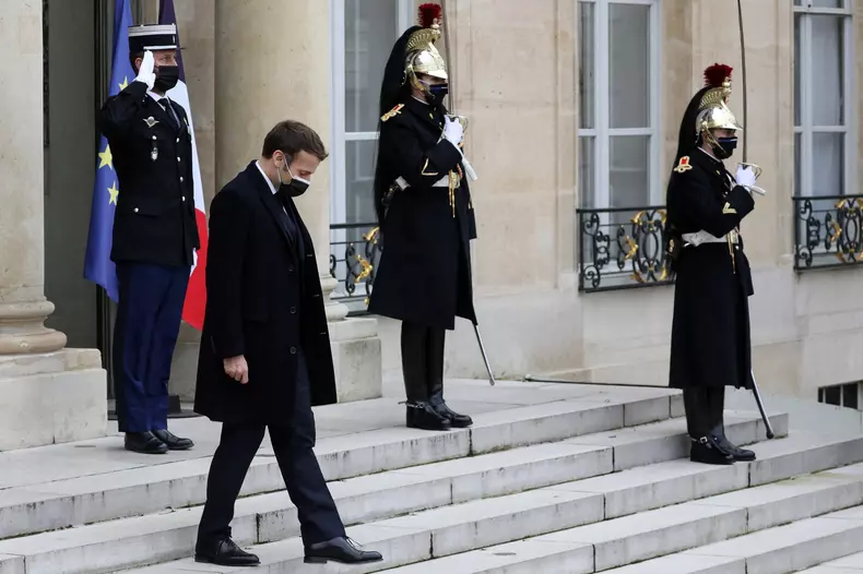 Le premier ministre portugais Antonio Costa reçu par Emmanuel Macron au palais de l'Elysée ŕ Paris