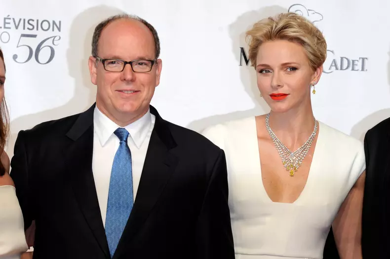 Montecarlo,Prince Alberto and Princess Charlene di Monaco attends at Festival de Television