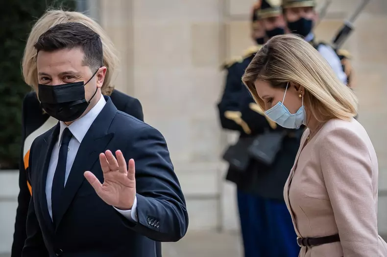 Meeting between French President and Ukrainian President