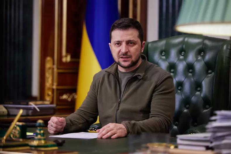 Ukrainian President Volodymyr Zelenskyy Marks 20th Day of the Invasion