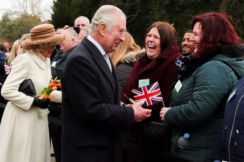 Britain's King Charles and Queen Camilla visit Colchester Castle