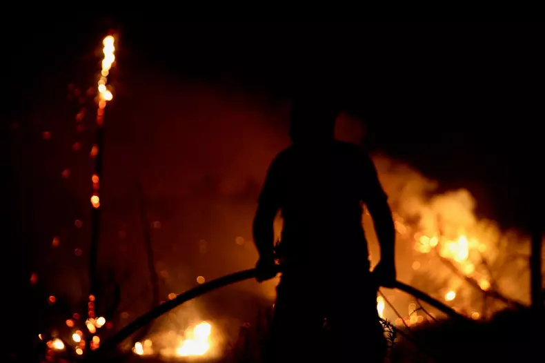 Wildfire In Rhodes Island