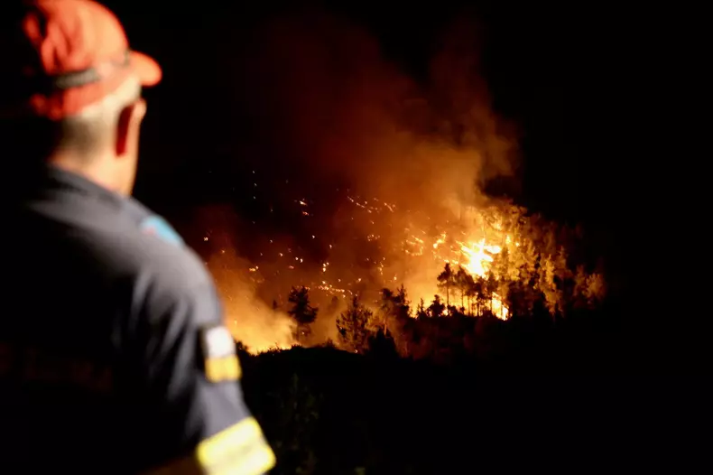Wildfire In Rhodes Island