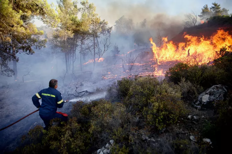 Wildfire In Rhodes Island