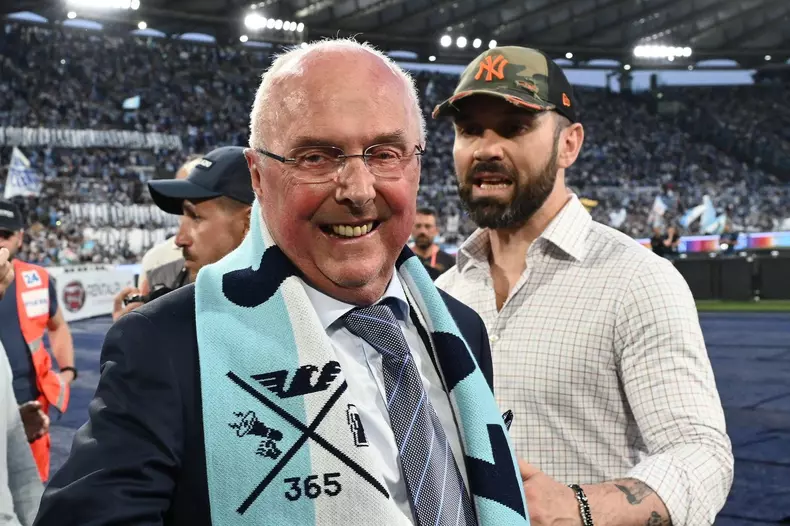 Rome, Italy. 26th May, 2024. Sven-Goran Eriksson during the 38th day of the Serie A Championship between S.S. Lazio vs U.S. Sassuolo, 26 May 2024 at the Olympic Stadium in Rome, Italy. Credit: Independent Photo Agency/Alamy Live News