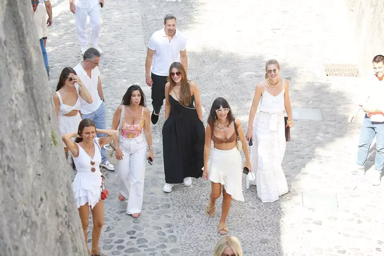 *EXCLUSIVE* Sofia Vergara and Justin Saliman enjoy a holiday with family and friends in the South of France