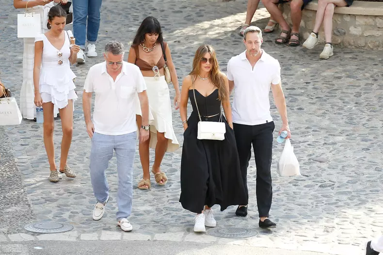 *EXCLUSIVE* Sofia Vergara and Justin Saliman enjoy a holiday with family and friends in the South of France