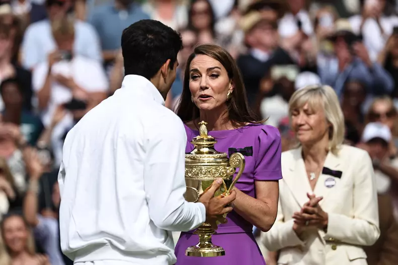 Her Royal Highness, Princess of Wales, Kate Middleton, GBR, after final of 2024 All England Lawn Tennis Championships at