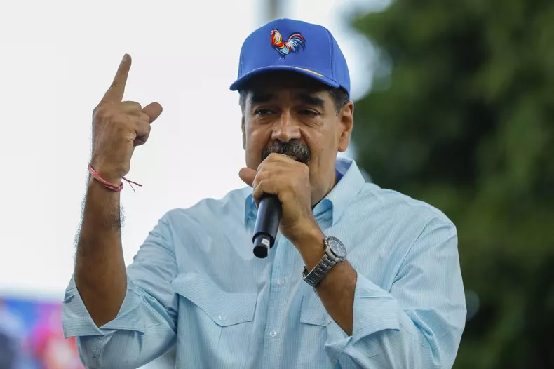 Supporters of President Nicolas Maduro gather to stage demonstration in Caracas