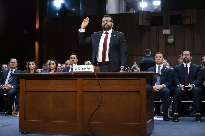 Kash Patel at his Senate Confirmation Hearing, Washington, District of Columbia, USA - 30 Jan 2025