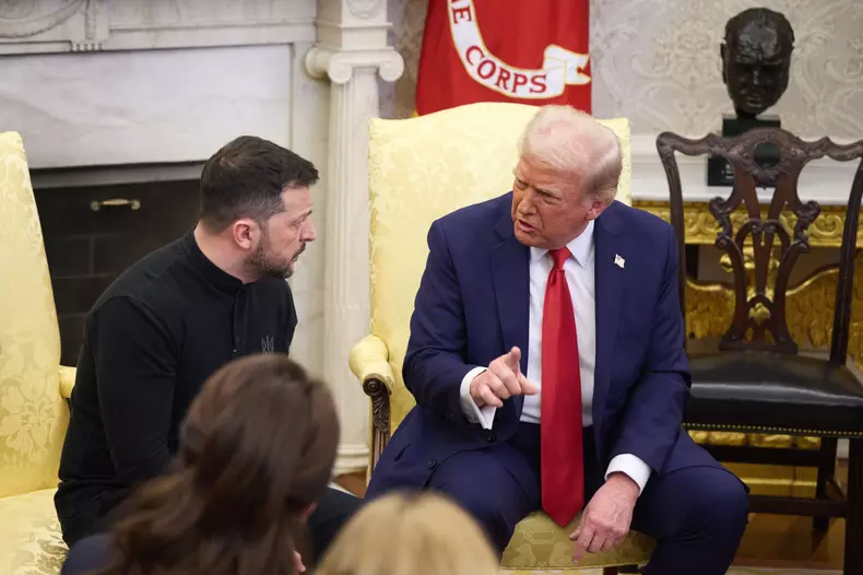 Ukrainian President Volodymyr Zelensky in Washington