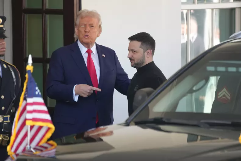 Ukrainian President Volodymyr Zelensky in Washington