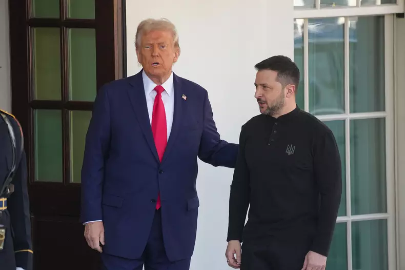 Ukrainian President Volodymyr Zelensky in Washington
