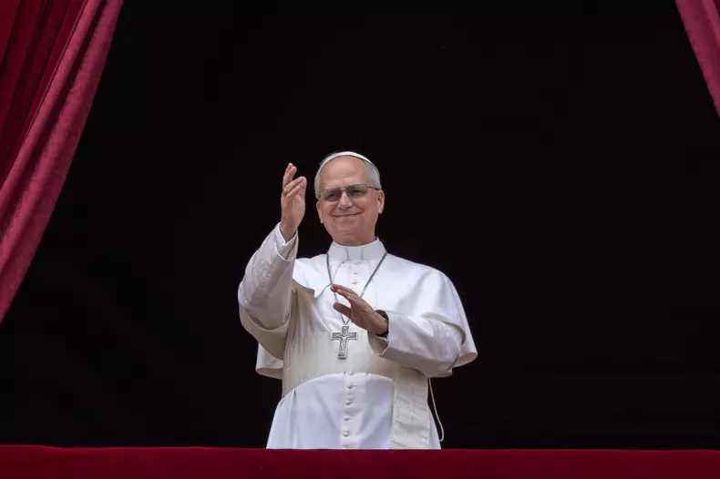 Pope Leo XVI leads his first Regina Caeli prayer in Vatican City, Vatican - 11 May 2025