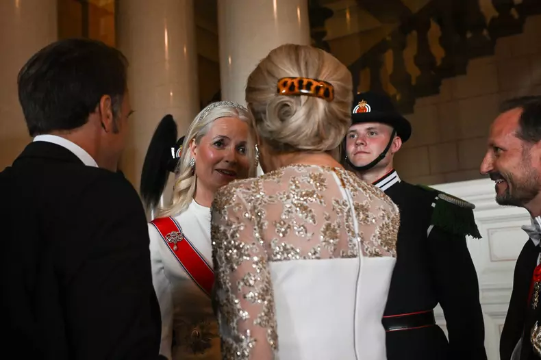 Emmanuel Macron visits Royal Palace in Oslo