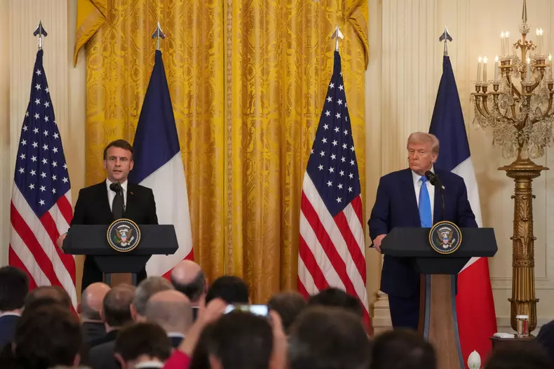 Trump and Macron press conference