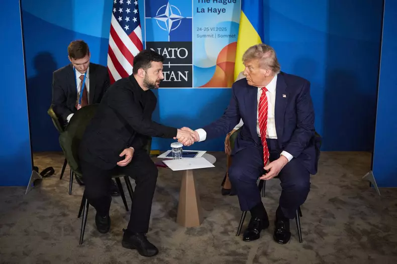 Donald Trump - Volodymyr Zelenskyy meeting in the Hague