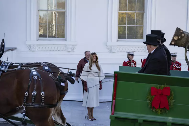 Melania Trump Welcomes the Official 2025 White House Christmas Tree