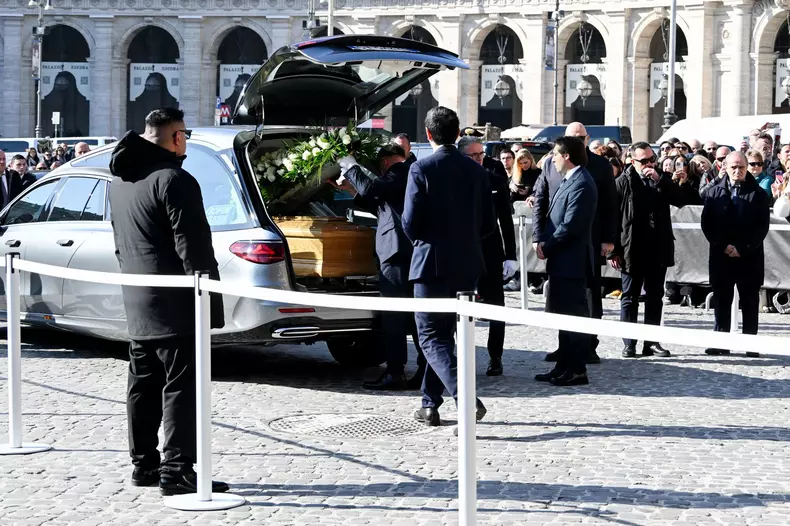 Rome, Death Of Valentino Garavani - Funeral - Exits