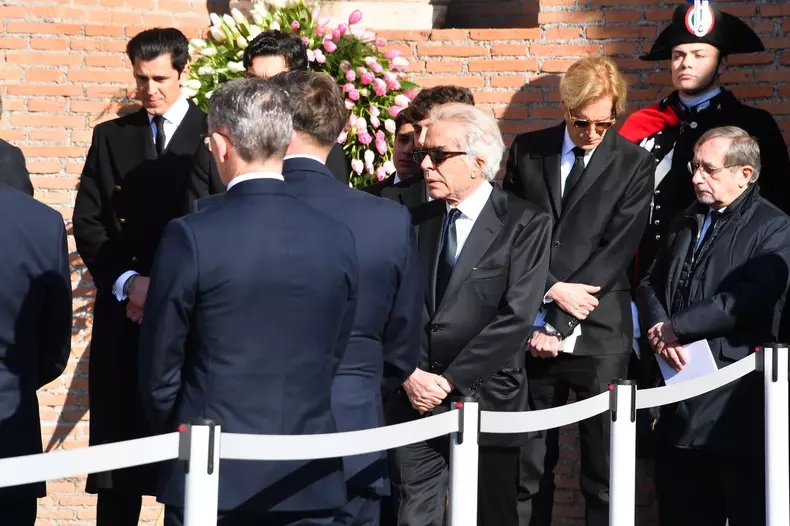 Rome, Death of Valentino Garavani - Funeral - Exit from the Basilica