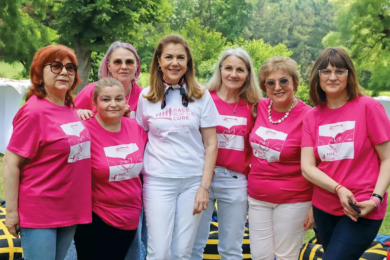 Mihaela Geoana alaturi de invigatorarele luptei cu cancerul