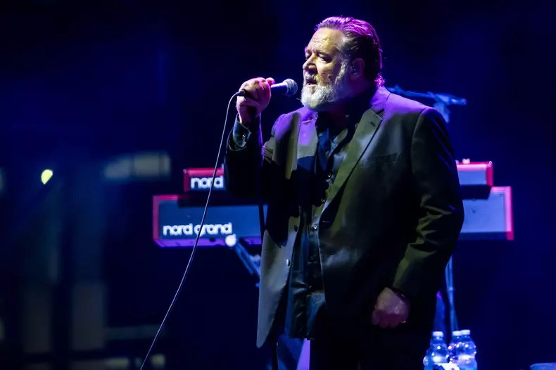 Liguria, Italy. 30/07/2024, Russell Crowe, the actor and singer arrives in La Spezia for the International Jazz Festival. The New Zealand artist will perform alongside The Gentlemen Barbers and Lorraine O'Reill
