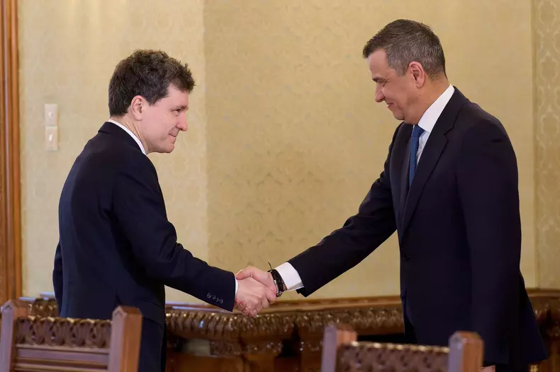 Romanian Political Crisis, President Dan Meets PSD Leaders, Bucharest, Romania - 18 May 2026