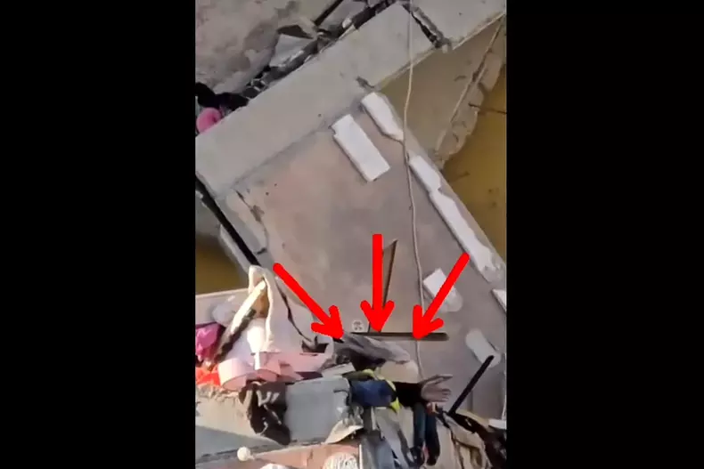 Persoana care făcea cu mâna de sub dărâmăturile exploziei din Rahova2