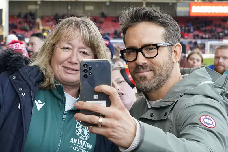 Ryan Reynolds Watches Wrexham vs Sheffield Game