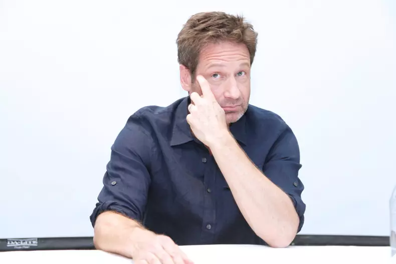 David Duchovny en conférence de presse pour la série "Aquarius" à Beverly Hills