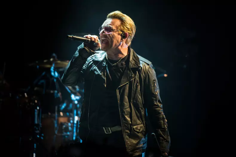 Italy: U2 performing live at Pala Alpitour