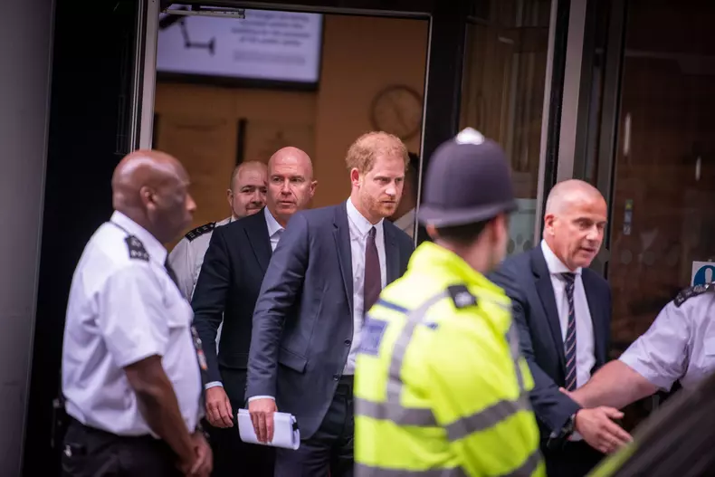 Prince Harry, Duke of Sussex attends trial at The Royal Courts of Justice in London - 06 Jun 2023.