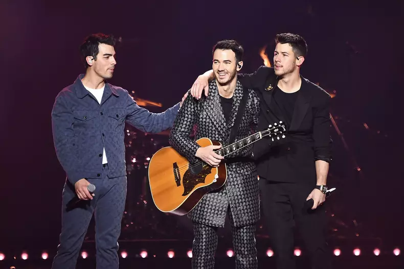 Jonas Brothers performing at O2 Arenain London.