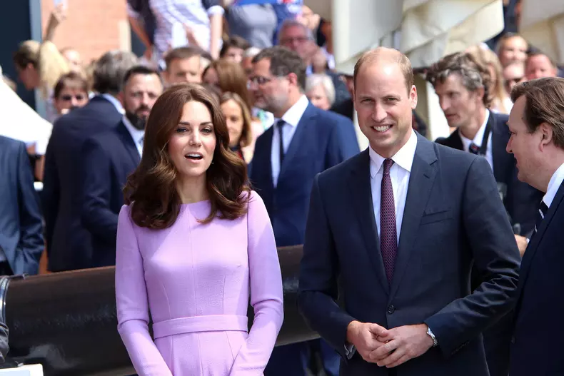 Prince William and Catherine Duchess of Cambridge arrive at International Maritim Museum in Hamburg, Germany