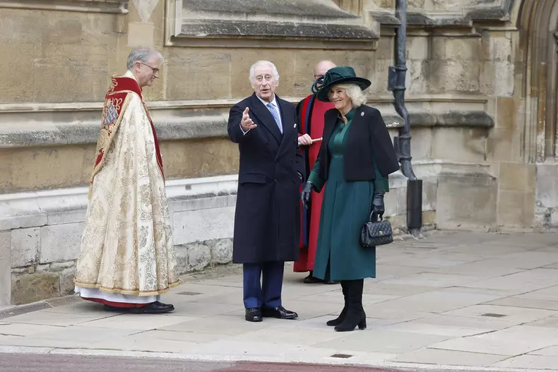 Royals at Easter Service, Windsor Castle, London, UK - 31 Mar 2024