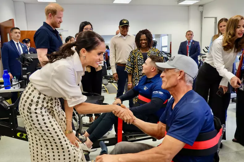 Prince Harry And Meghan Markle Visit Colegio La Giralda And Meet Veterans During Colombia Trip - 18 Aug 2024