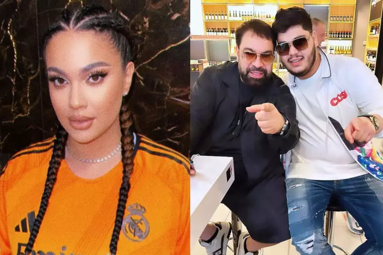 Colaj foto cu Betty Salam, Florin Salam și Roberto Tudor, iubitul artistei