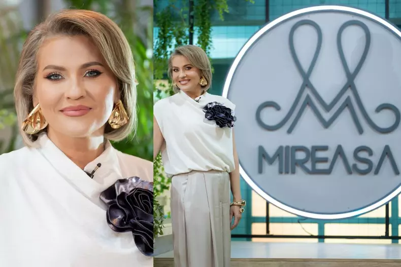 Colaj foto cu Mirela Vaida în emisiunea Mireasa de la Antena 1