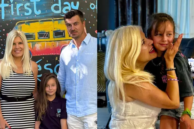 Colaj foto cu Elena Udrea și familia ei