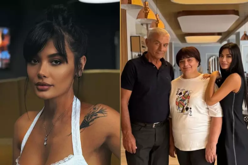Colaj foto cu Olga Barcari și părinții ei