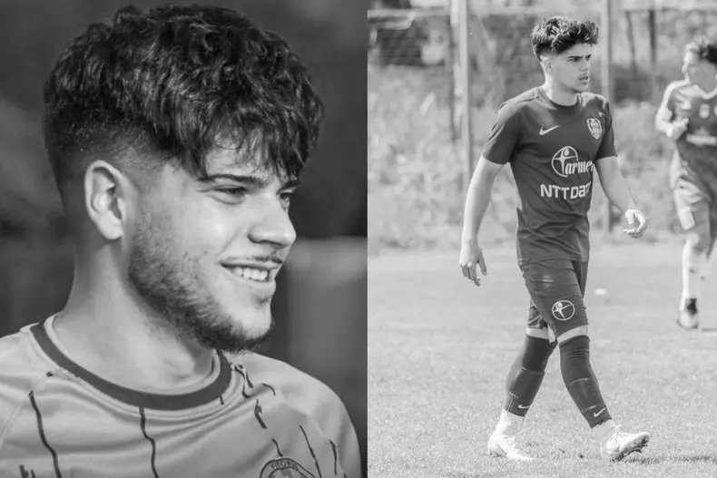 Colaj foto cu regretatul fotbalist român Ciprian Scrobotă