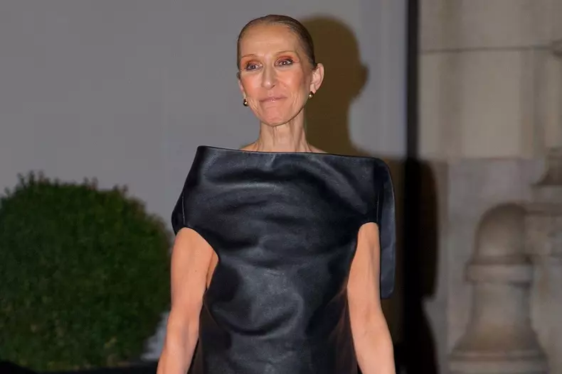 Celine Dion steals the spotlight in dramatic black Loewe dress as she meets fans after rehearsals in Paris