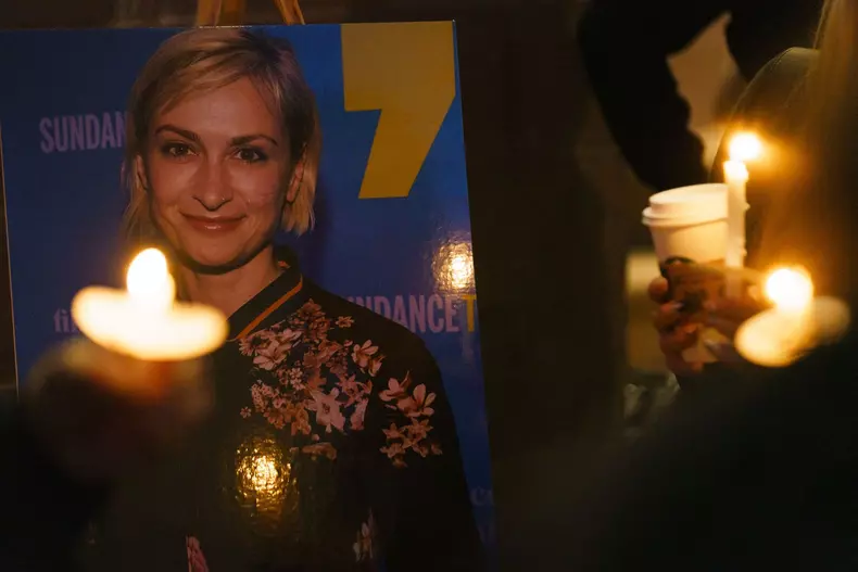 Vigil for cinematographer Halyna Hutchins in New Mexico