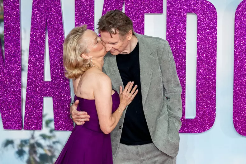 Pamela Anderson and Liam Neeson