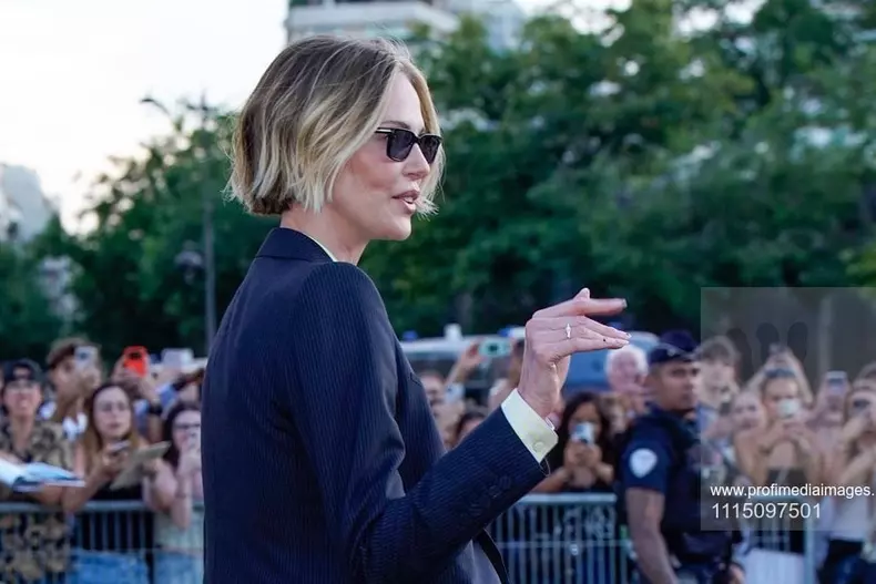 Charlize Theron arrives for The Odyssey event in Paris