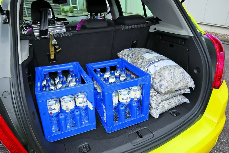 Crash-Test bei der Dekra gegen einen simulierten Baum 
Opel Mokka