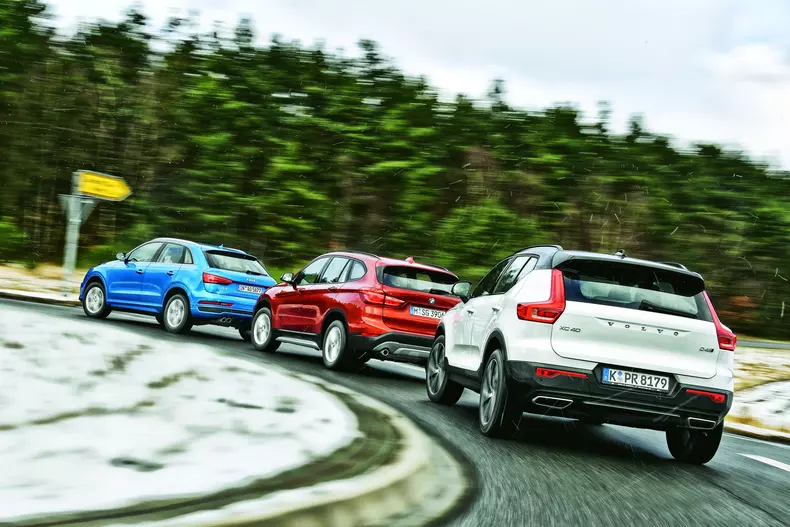 Vergleich BMW X1, Audi Q3, Volvo XC40